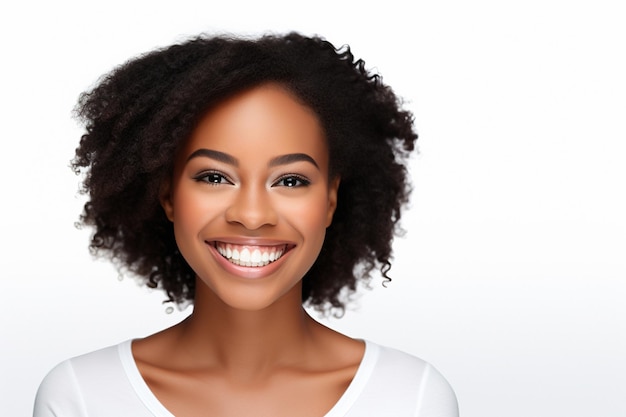 Photo un sourire en parfaite santé d'un jeune afro-américain.