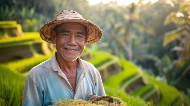 Le sourire de la récolte dans les rizières