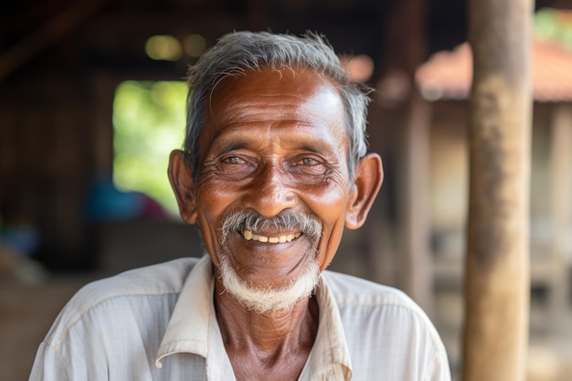 le sourire réconfortant du vieil homme