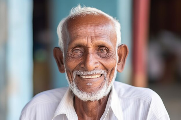 le sourire réconfortant du vieil homme