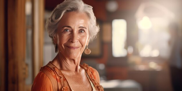 Le sourire d'une vieille femme raconte une vie bien vécue