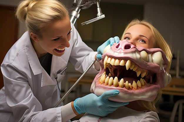 Des sourires brillants capturés en instantané au cabinet du dentiste