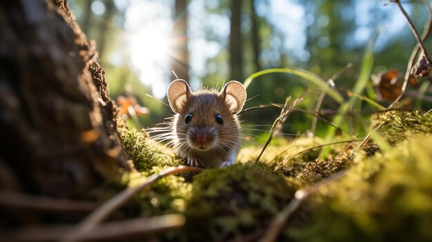 Photo une souris dans la nature