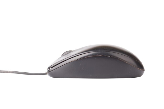 souris noir isolé sur fond blanc ordinateur technologie pc