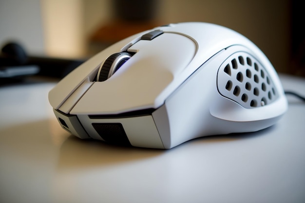 Souris D'ordinateur Blanche La Souris Gamer Blanche Est Un Peu Plus Grande  Pour Occuper Tout L'espace Dans La Main Elle A Plusieurs Boutons Pour La  Rendre Beaucoup Plus Facile Dans Les Jeux