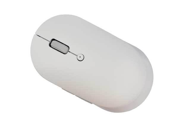 souris d'ordinateur sans fil blanche avec bluetooth isolé