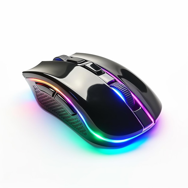 Souris sans fil Rechargeable Bluetooth Souris avec Lumière Rgb