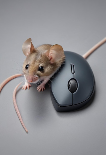 Photo une souris avec une souris qui a une souris dessus