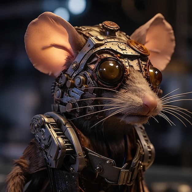 souris style cyberpunk ai génératif