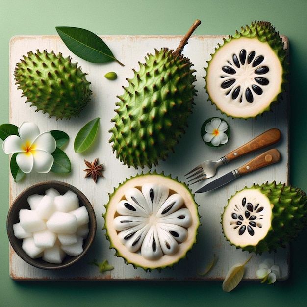 Soursop à fond blanc