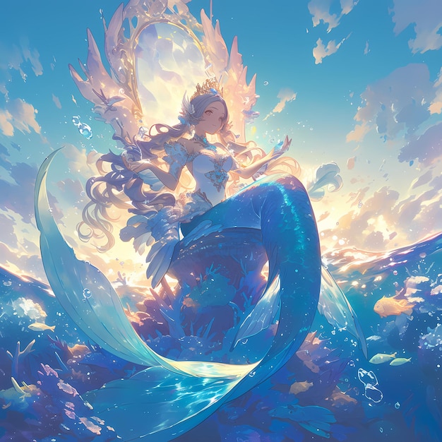 Sous la mer Une fantaisie de sirène mythique