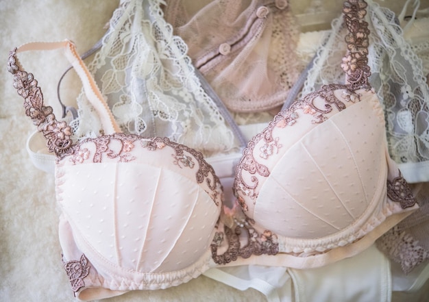 Sous-vêtements féminins élégants en dentelle bas lingerie détails