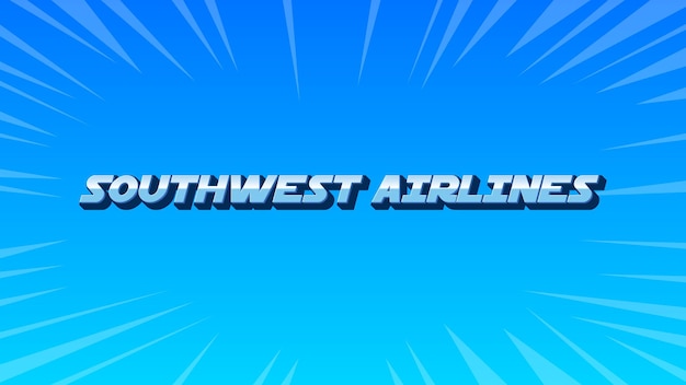 Southwest Airlines 3D texte bleu