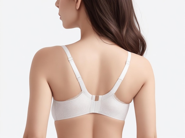 soutien-gorge sans dos avec vue de devant de couleur blanche