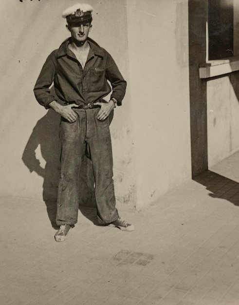 Photo souvenirs de famille de marins italiens des années 1950