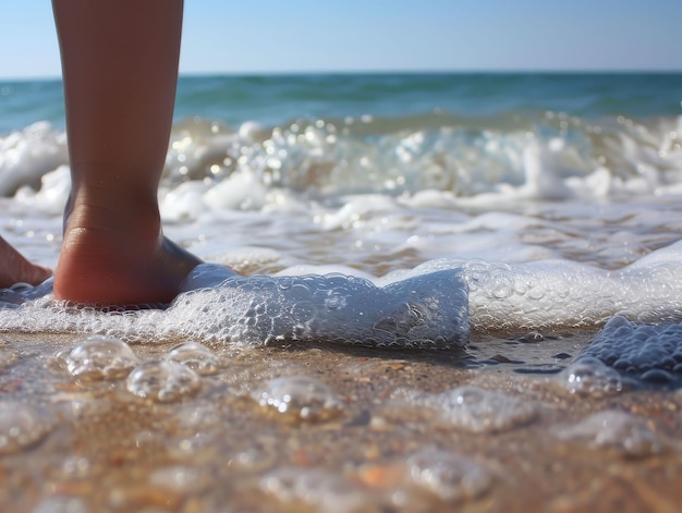 Des souvenirs de la plage, des vagues de pieds de sable.