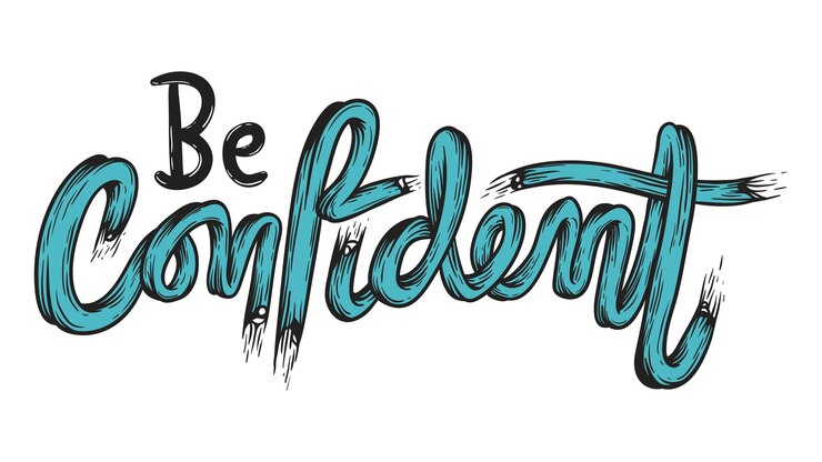 Photo soyez confiant texte png fond transparent