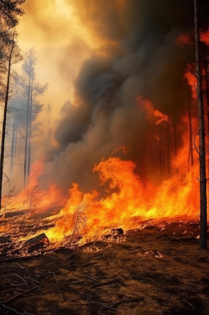 Soyez témoin de la puissance dévastatrice des feux de forêt qui dévorent tout sur leur passage.