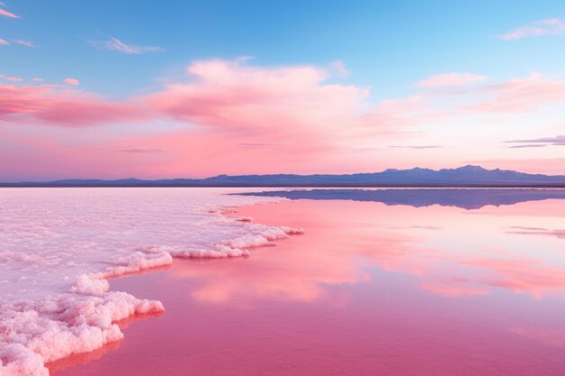 Le spa du lac salé rose tranquille génère Ai