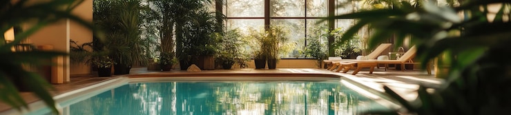 Photo un spa intérieur de luxe avec une piscine sereine