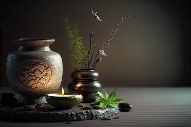 Spa still life concept zen dans la nature