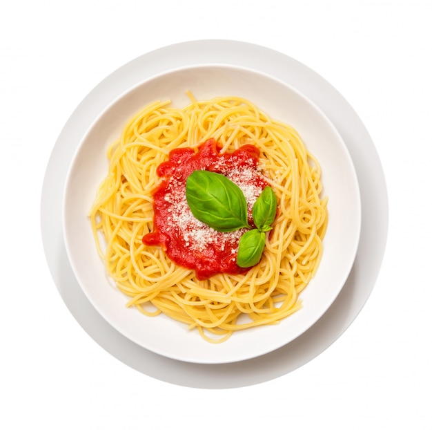 Spaghetti au basilic et à la tomate