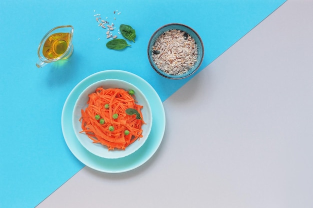 Spaghetti aux carottes fraîches en spirale - Végétarien, Régime alimentaire, Salade de légumes