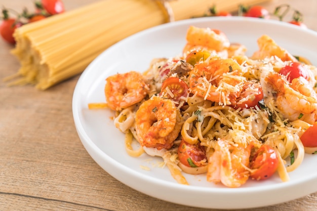 spaghetti aux crevettes