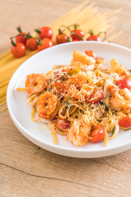 spaghetti aux crevettes