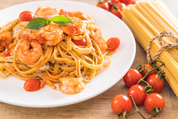 spaghetti aux crevettes