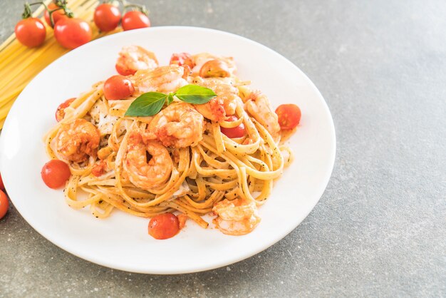 spaghetti aux crevettes