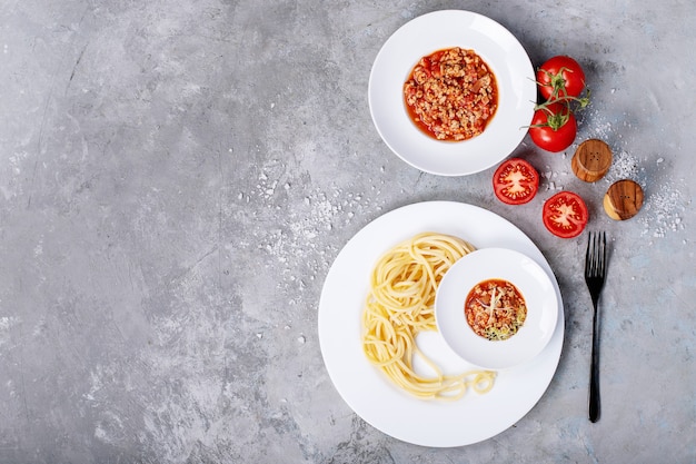 Spaghetti bolognaise cuite