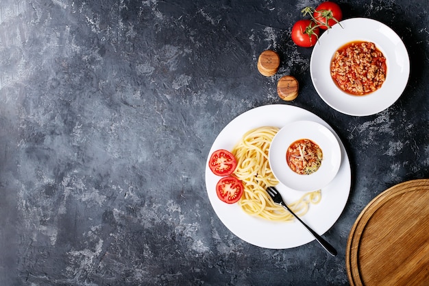 Spaghetti bolognaise cuite