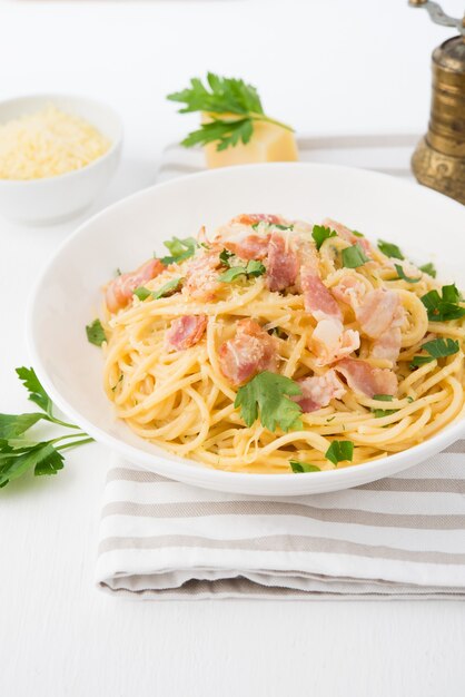 Spaghetti carbonara au bacon