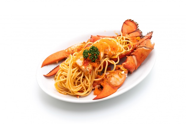 spaghetti de homard aux oeufs de crevettes