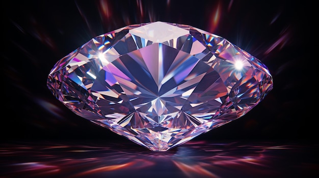 Sparkling Beauty Diamond Gemstone in Focus Illustration générée par l'IA