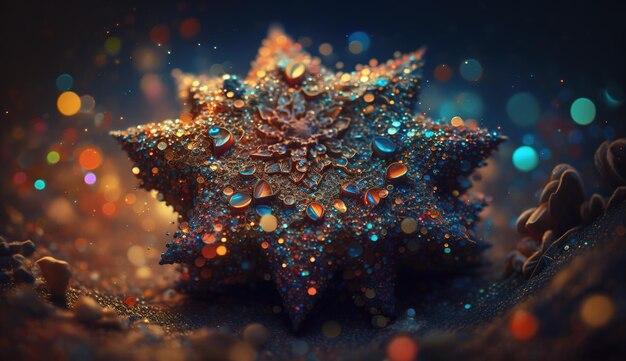 Sparkling Luxury Glitter Bokeh Sparkles and Particles Generative AI