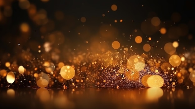 Sparkling Luxury Glitter Bokeh Sparkles and Particles Generative AI