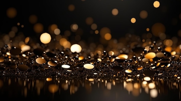 Sparkling Luxury Glitter Bokeh Sparkles and Particles Generative AI