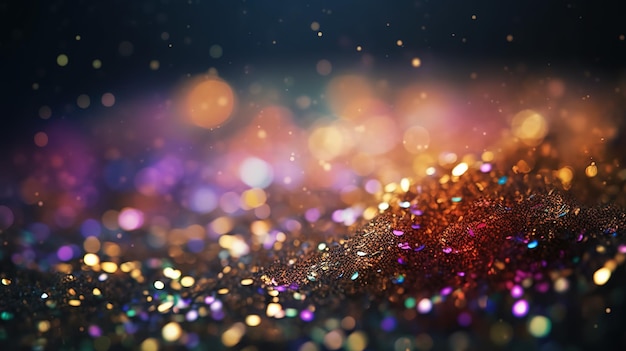 Sparkling Luxury Glitter Bokeh Sparkles and Particles Generative AI