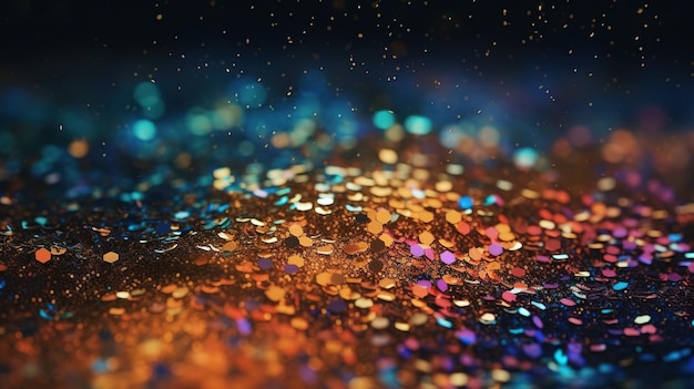 Sparkling Luxury Glitter Bokeh Sparkles and Particles Generative AI