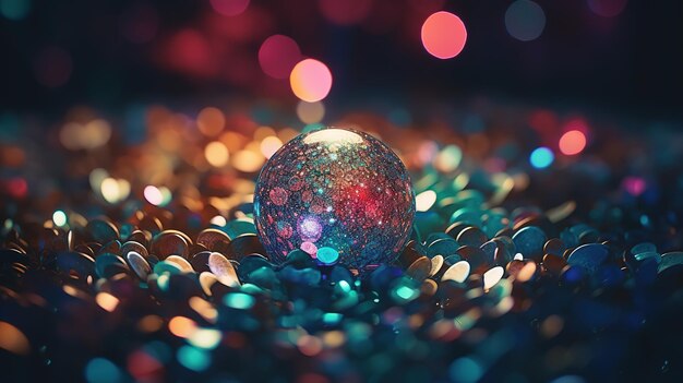 Sparkling Luxury Glitter Bokeh Sparkles and Particles Generative AI