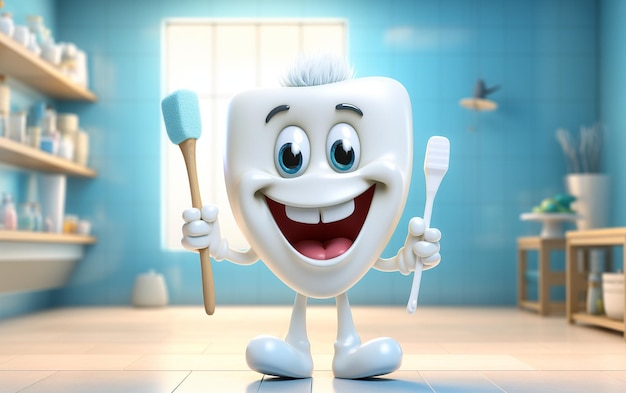Un spécialiste de l'hygiène dentaire tient une brosse à dents