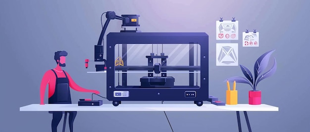 Spécialiste de l'impression 3D créant des prototypes