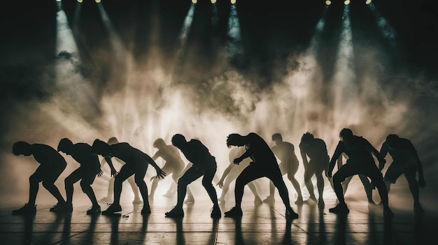 Photo un spectacle électrifiant de l'équipe de danse