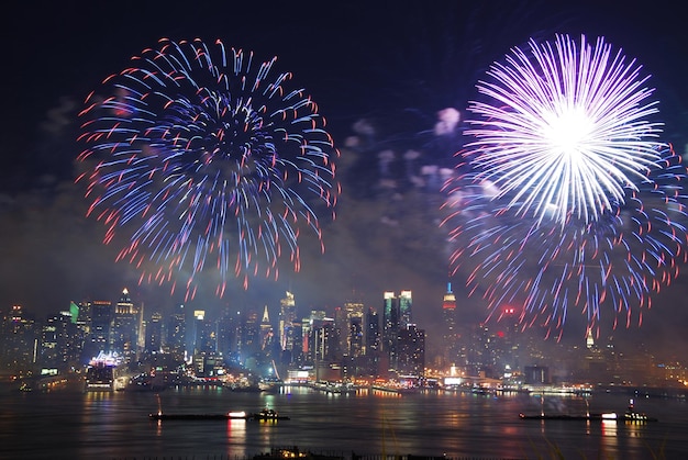 Spectacle de feux d'artifice de Manhattan