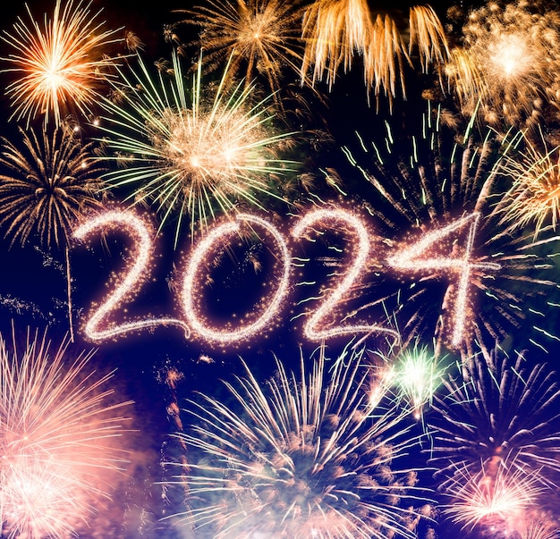 Images de Feux Artifice Du Reveillon Du Nouvel An 2024 Téléchargement