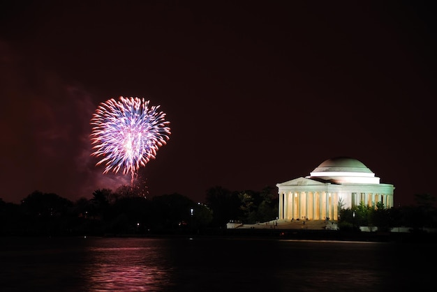 Spectacle de feux d'artifice à Washington DC