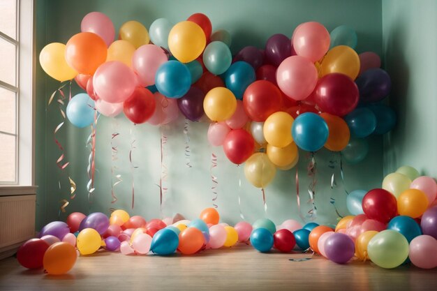 Un spectacle vibrant de ballons de couleurs variées