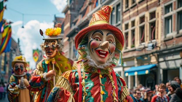 spectacles de marionnettes de carnaval et de théâtre de rue